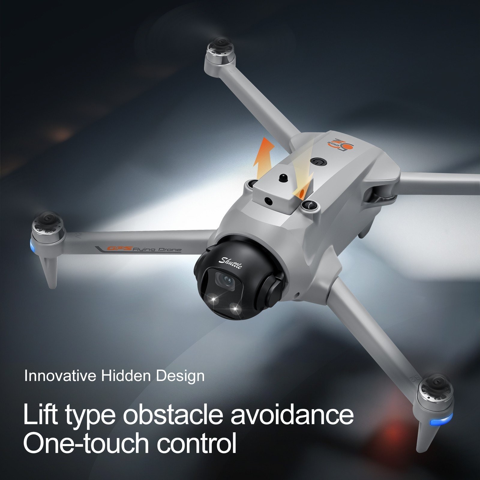 YL059 Drone 4.5″ Screen GPS FPV 4K Camera Lift Obstacle Avoidance Quadcopter NEW