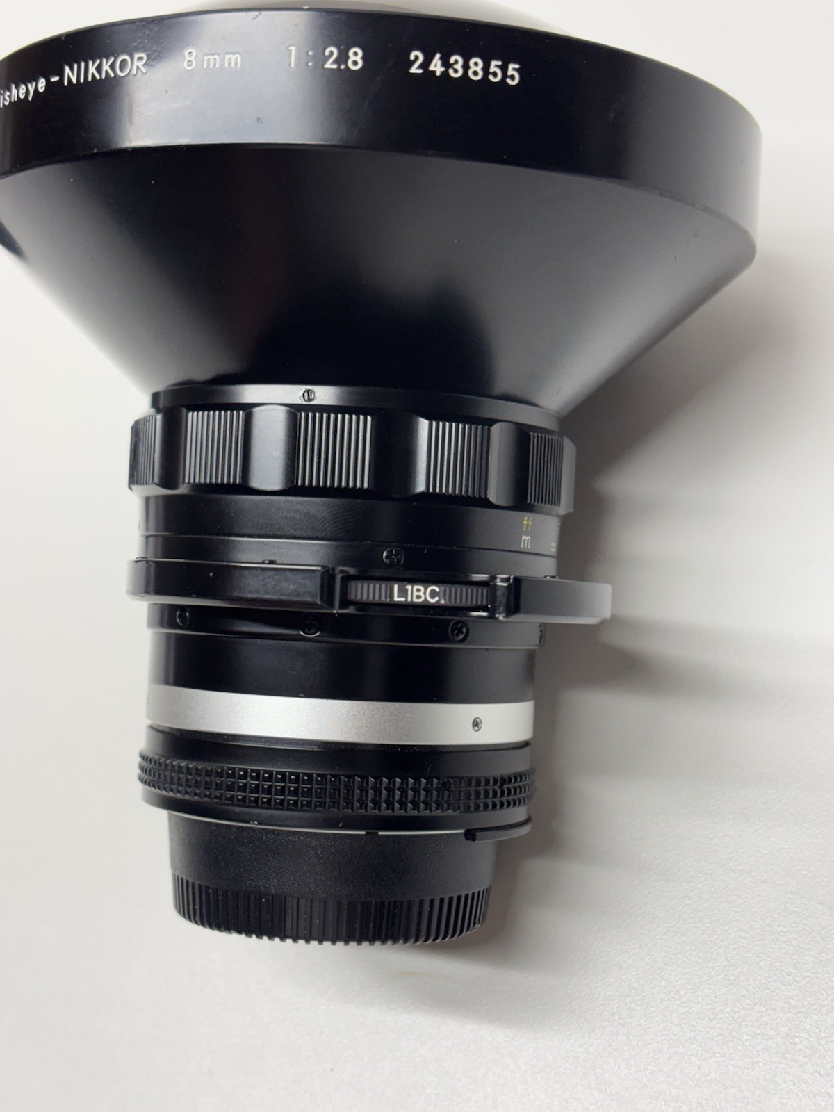 Nikon Fisheye-Nikkor 8mm f/2.8 MF Camera Lens Made In Japan Very Clear
