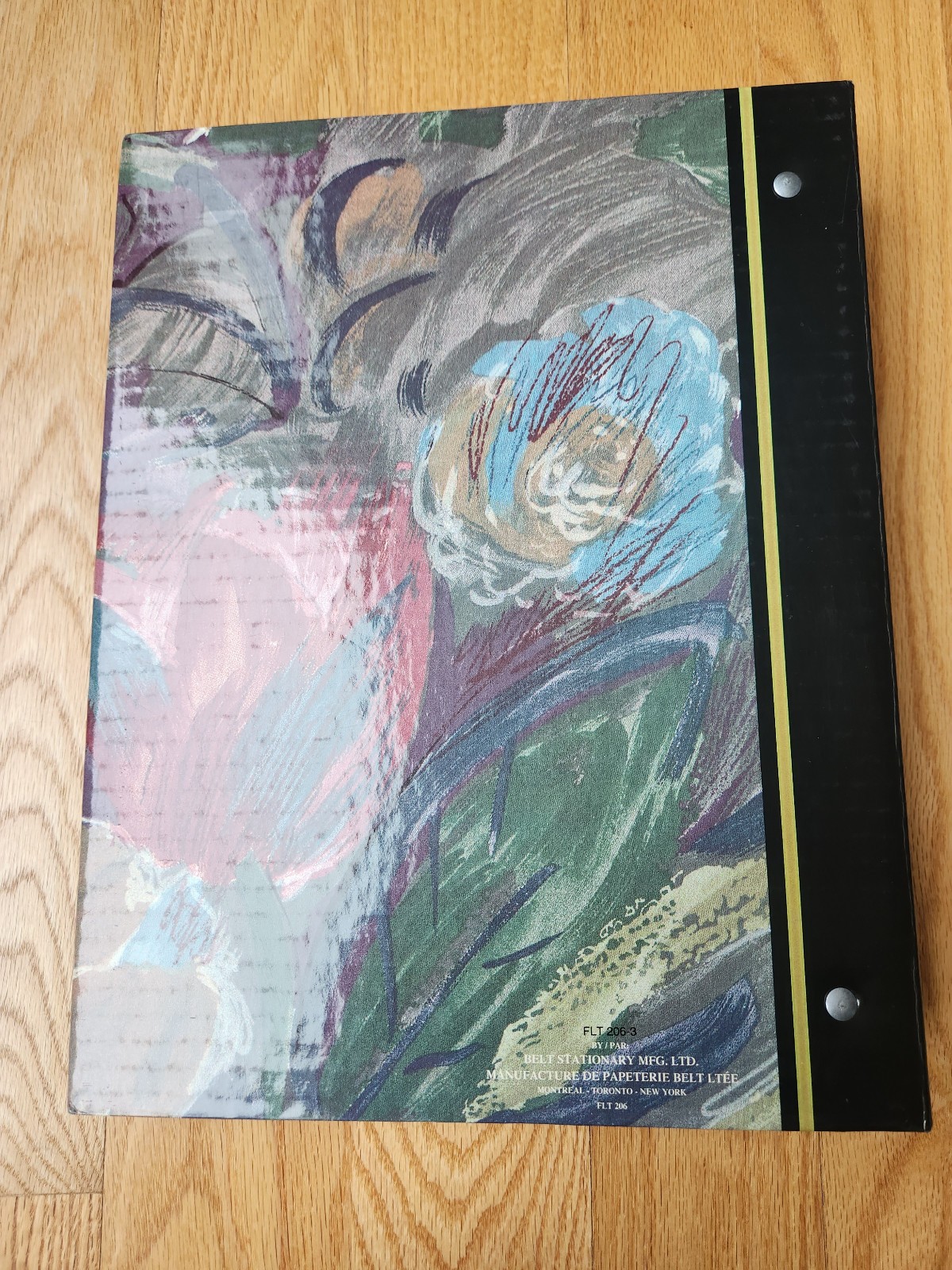 Belt Stationary Photo Album Ring Binder Vintage Flower Design Holds 4″x6″ Photos