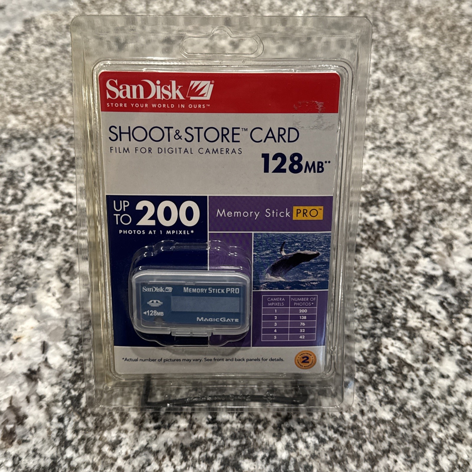 Brand NEW SanDisk Memory Stick Pro Magic Gate 128MB Genuine Camera Memory Card
