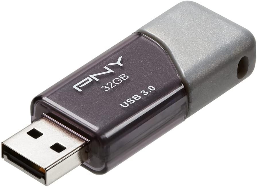 32G PNY Turbo Attache Flash Drive P-FD32TBOP-GE 3.0 USB Drive, Thumb Drive