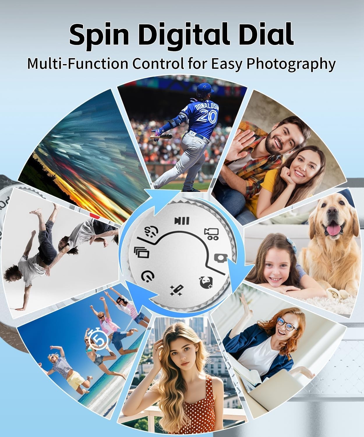 NBD Digital Camera 4K 56MP 16X 180°Flip Screen W/32GB TF For Youtube Photography