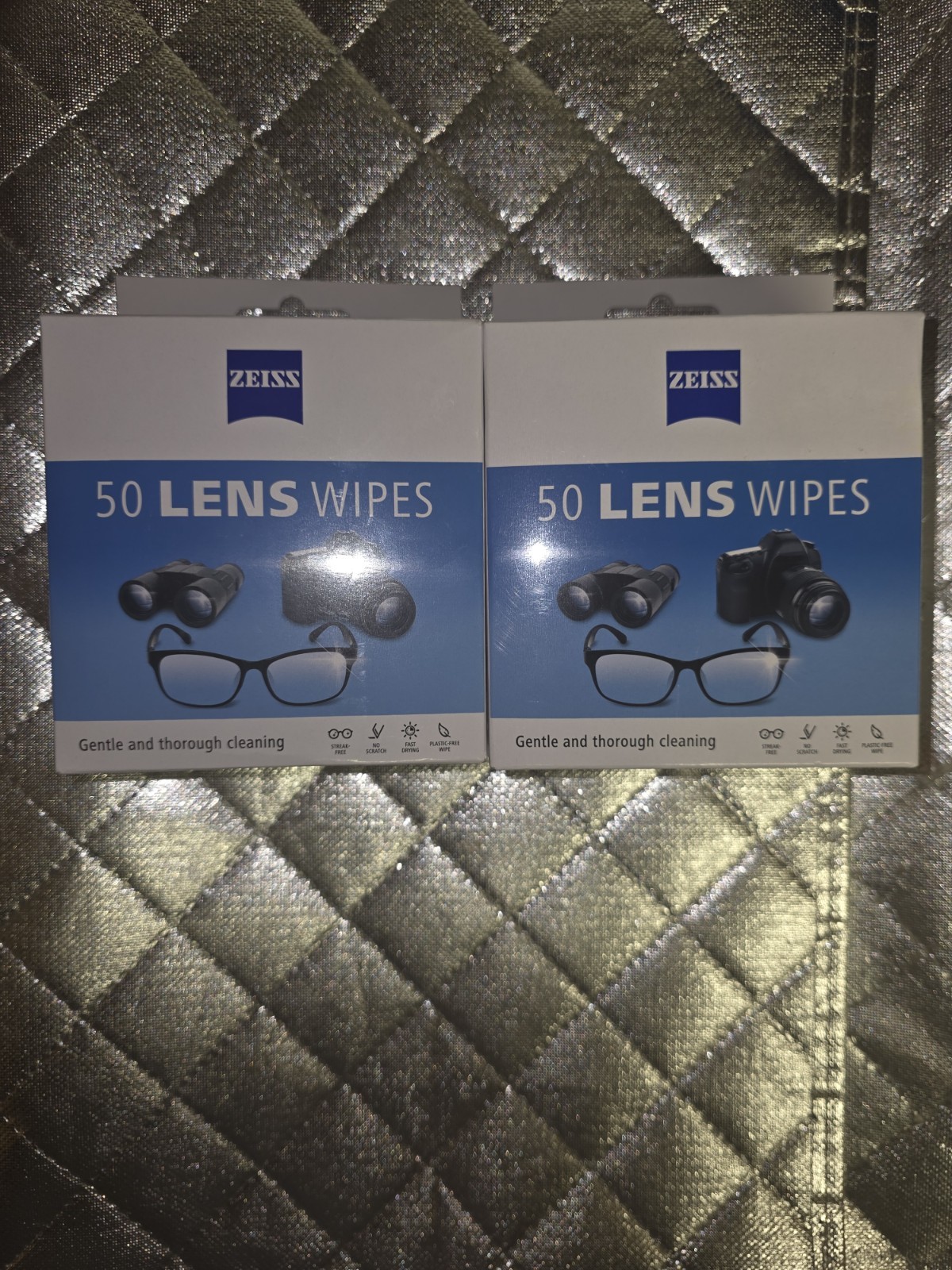 ZEISS Pre-moistened Lens Cleaning Wipes for Lenses 50 Count Lot Of 2