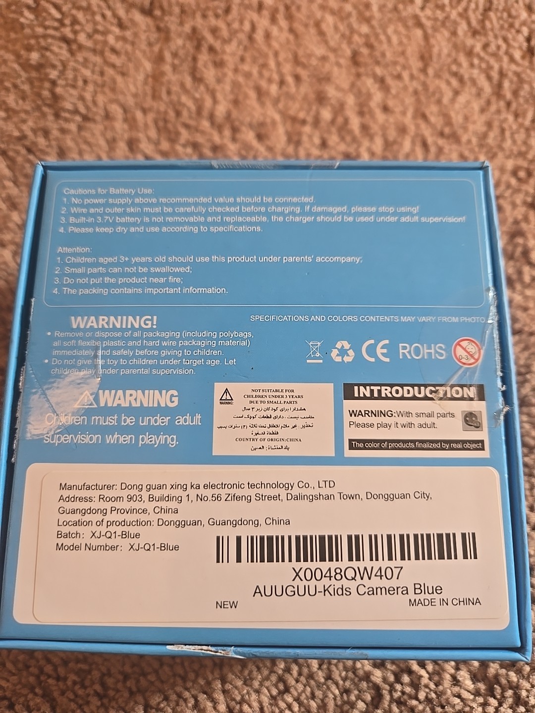 Real Children’s Digital Camera By Dong Electronic Tech-Blue Not A Toy