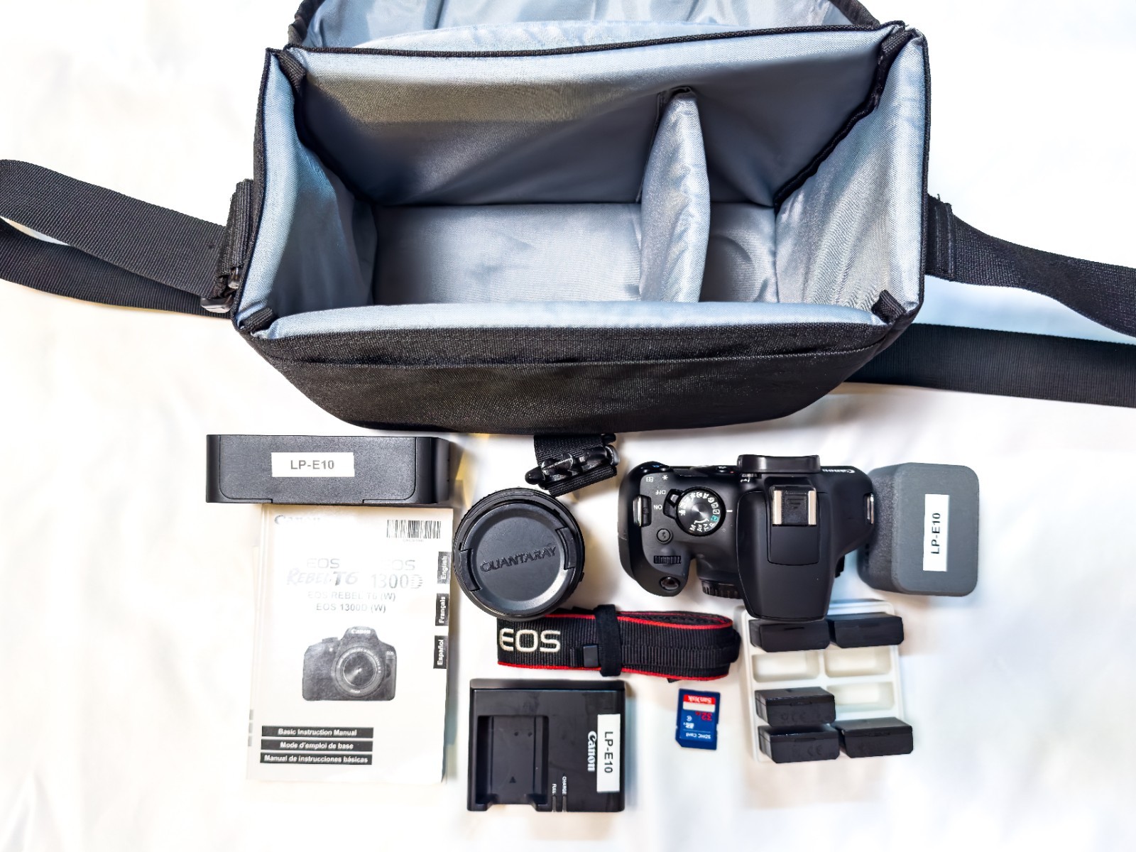 Canon EOS Rebel T6 18MP Digital Camera & Quantaray 28-90 f/3.5-5.6 EF Lens
