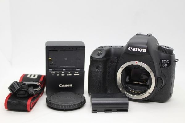 Canon EOS 6D Digital SLR Camera Body -Black- w/Strap, body cap, battery, charger