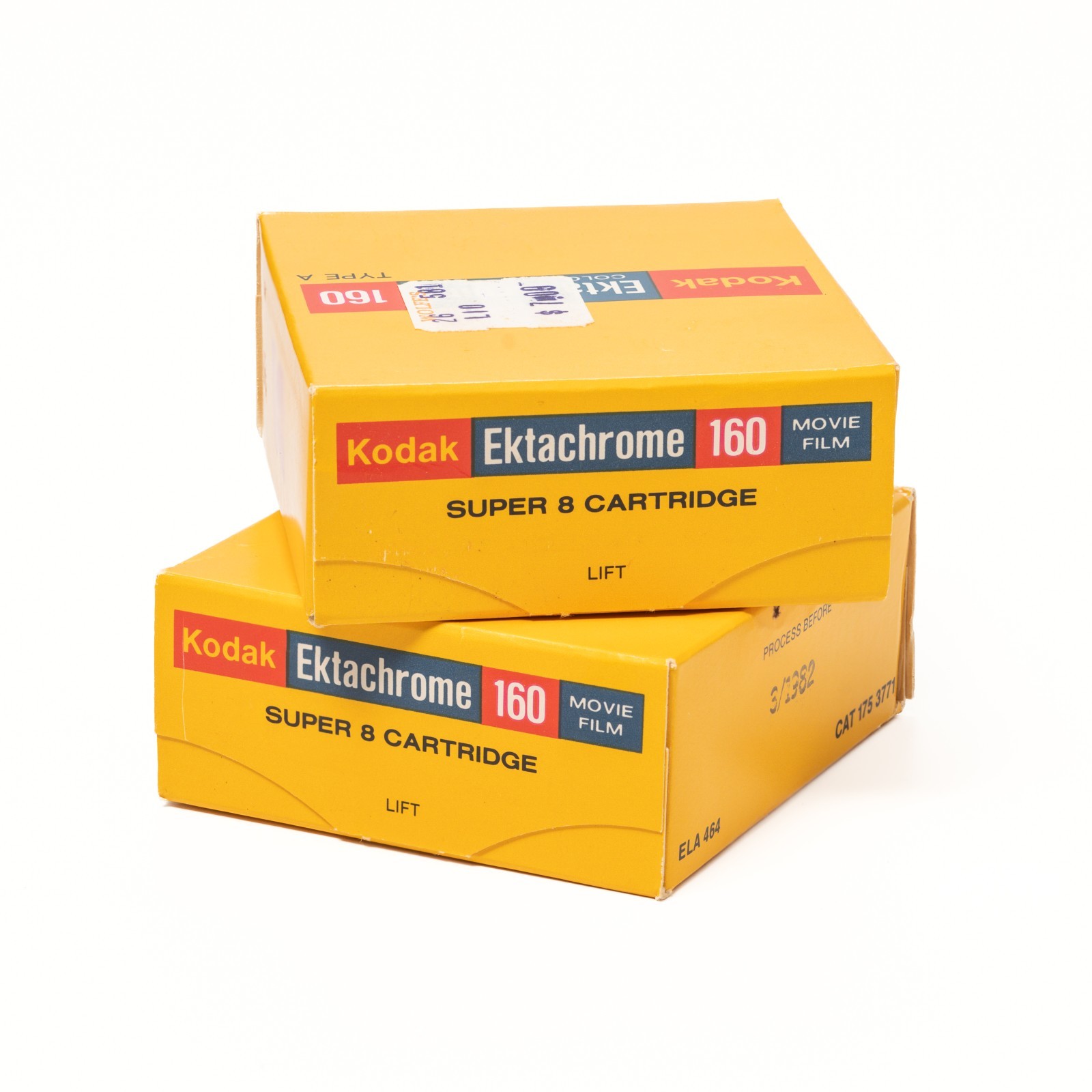 Pair of Sealed Kodak Ektachrome 160 Super 8 Movie Film Type A Carts – Exp 1982