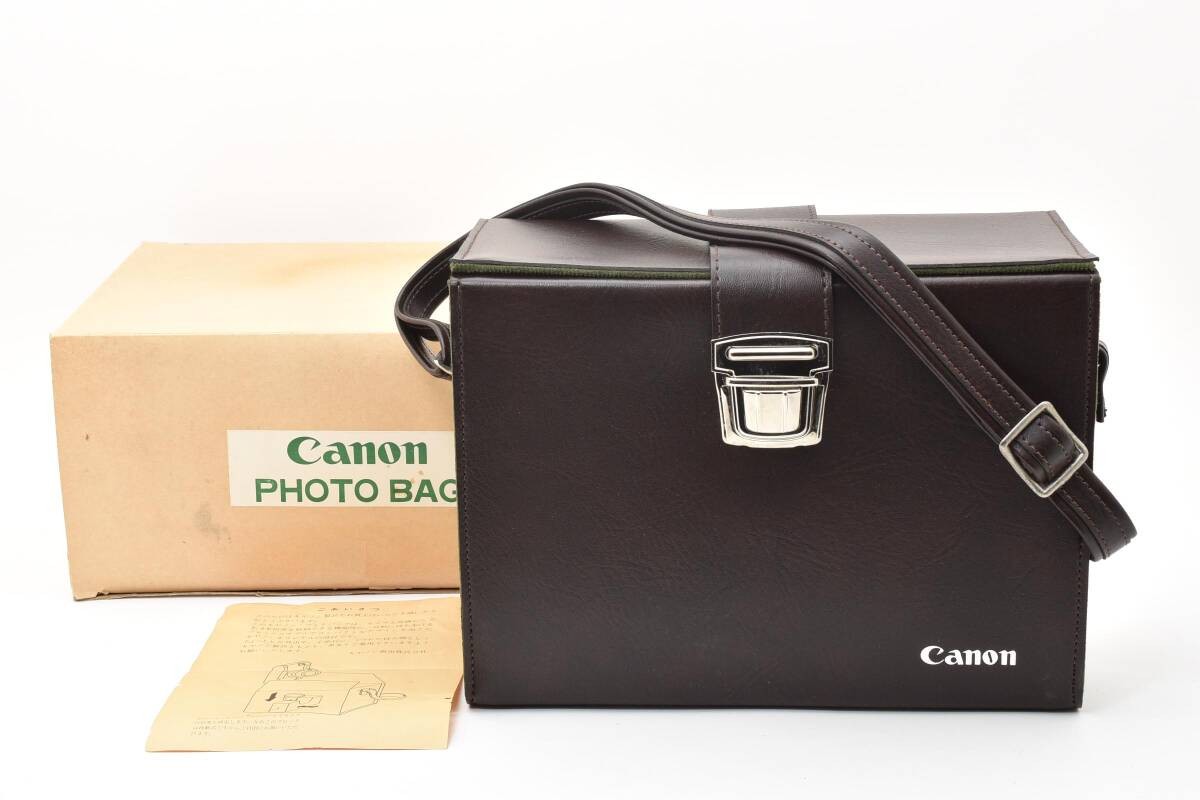 [NEW]Canon Vintage Camera Bag Brown Leather Shoulder Bag Original Case Japan
