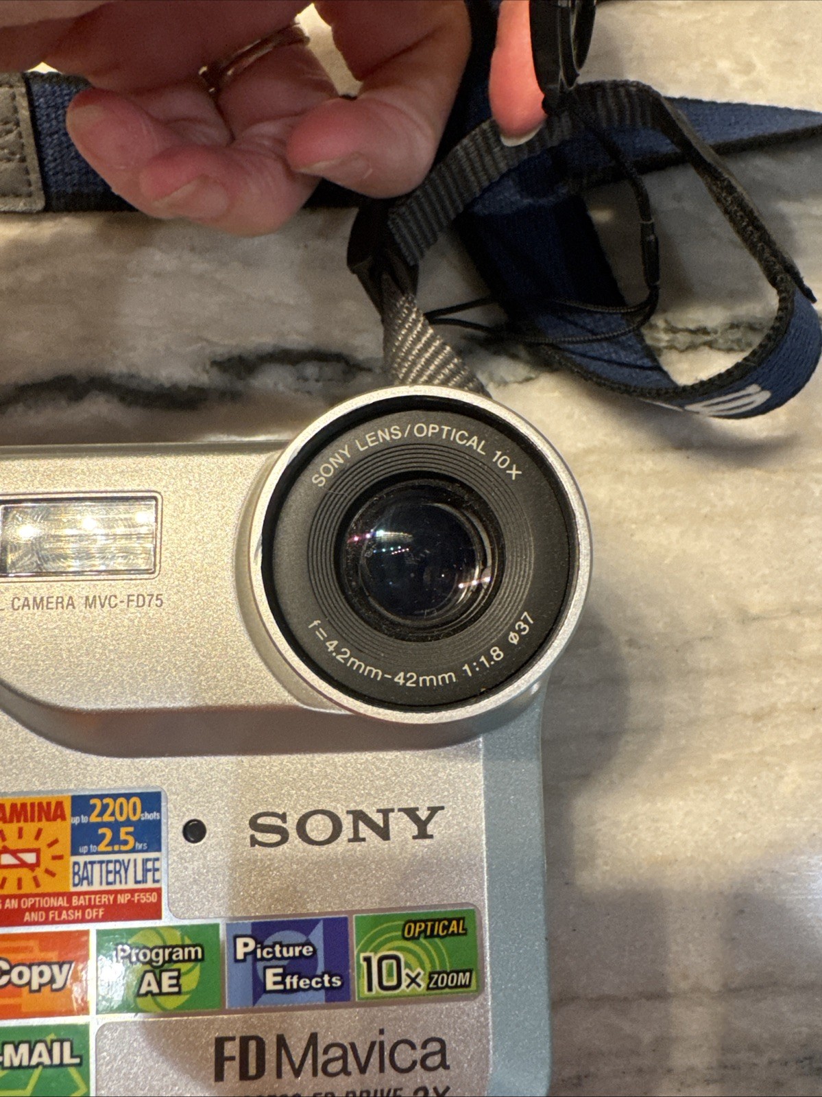 Sony FD Mavica MVC-FD75 Digital Still Camera Tested Working Silver Floppy Disk