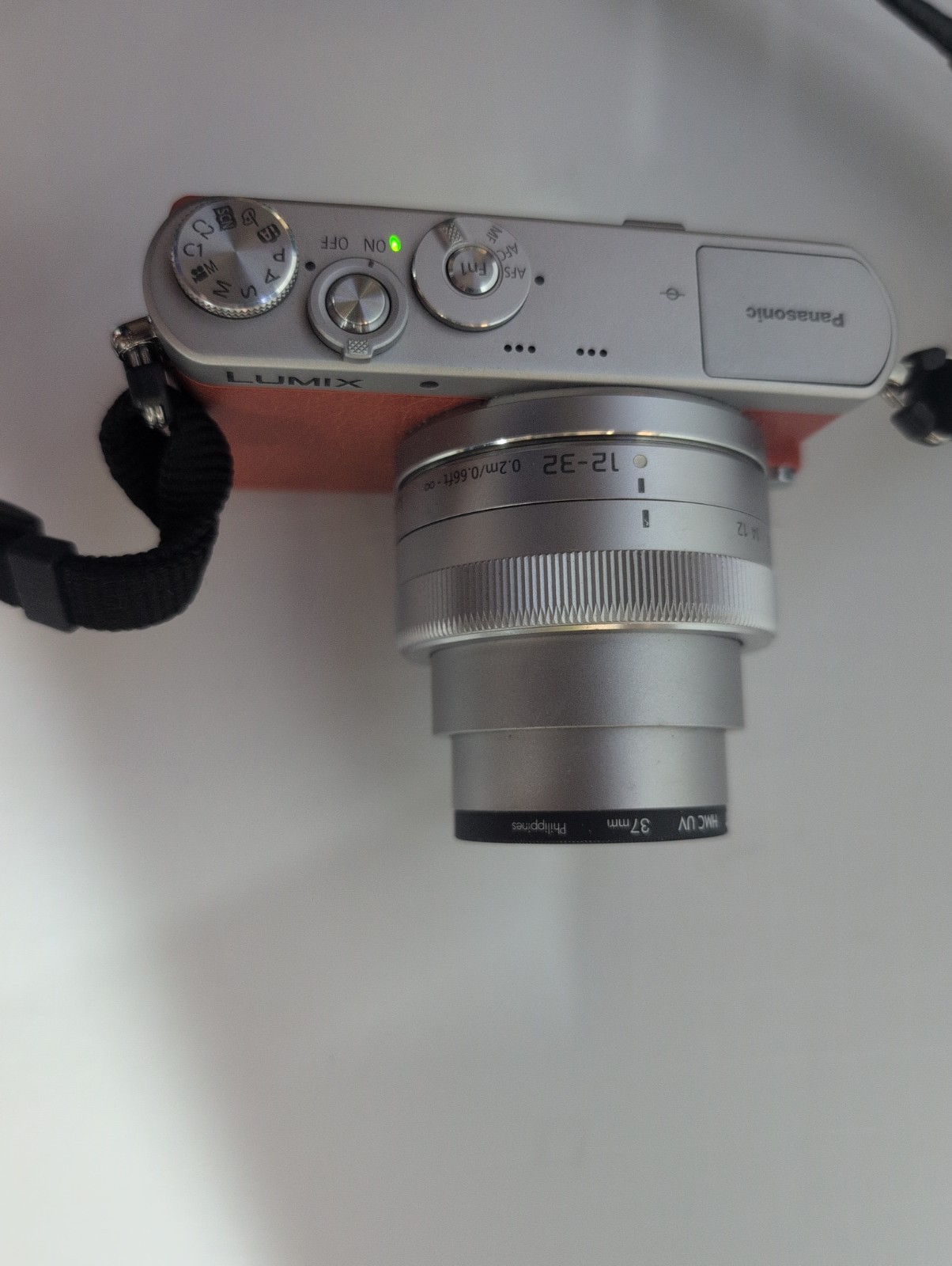 Panasonic LUMIX DMC-GM1 Camera Micro Four Thirds Orange with 16 GB card