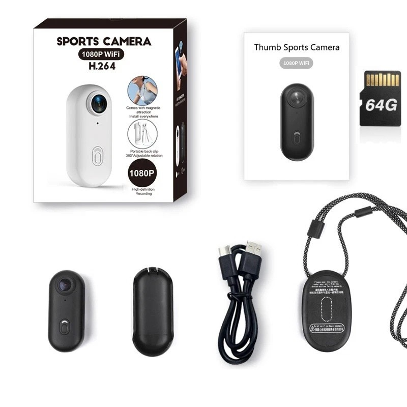 1080P HD Action Camera Motorcycle Helmet Wearable Body Cam for Video Recording