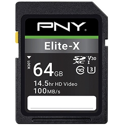 PNY 64GB Elite-X UHS-I SDXC Memory Card – BRAND NEW Canon Sony Nikon Panasonic +