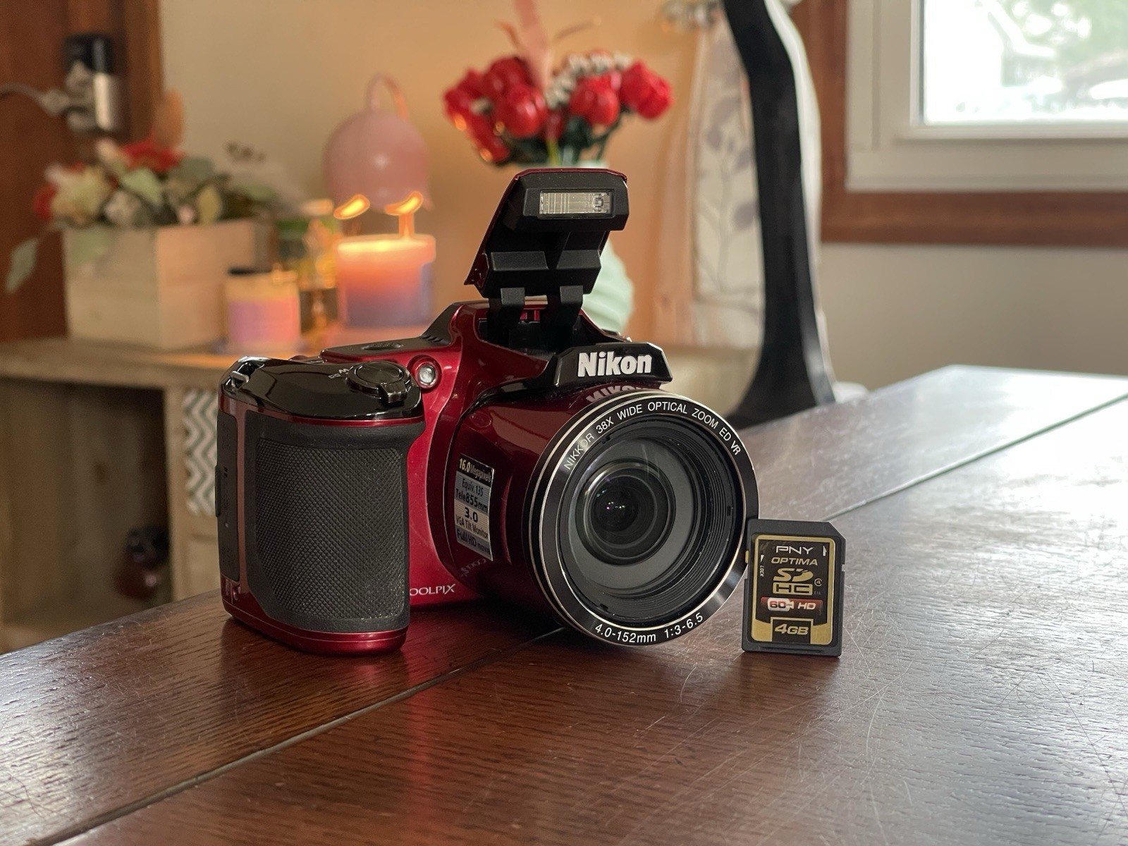 Nikon Coolpix L840 Red Digital Camera 16MP 38x Zoom Full-HD WiFi Tested with SDC