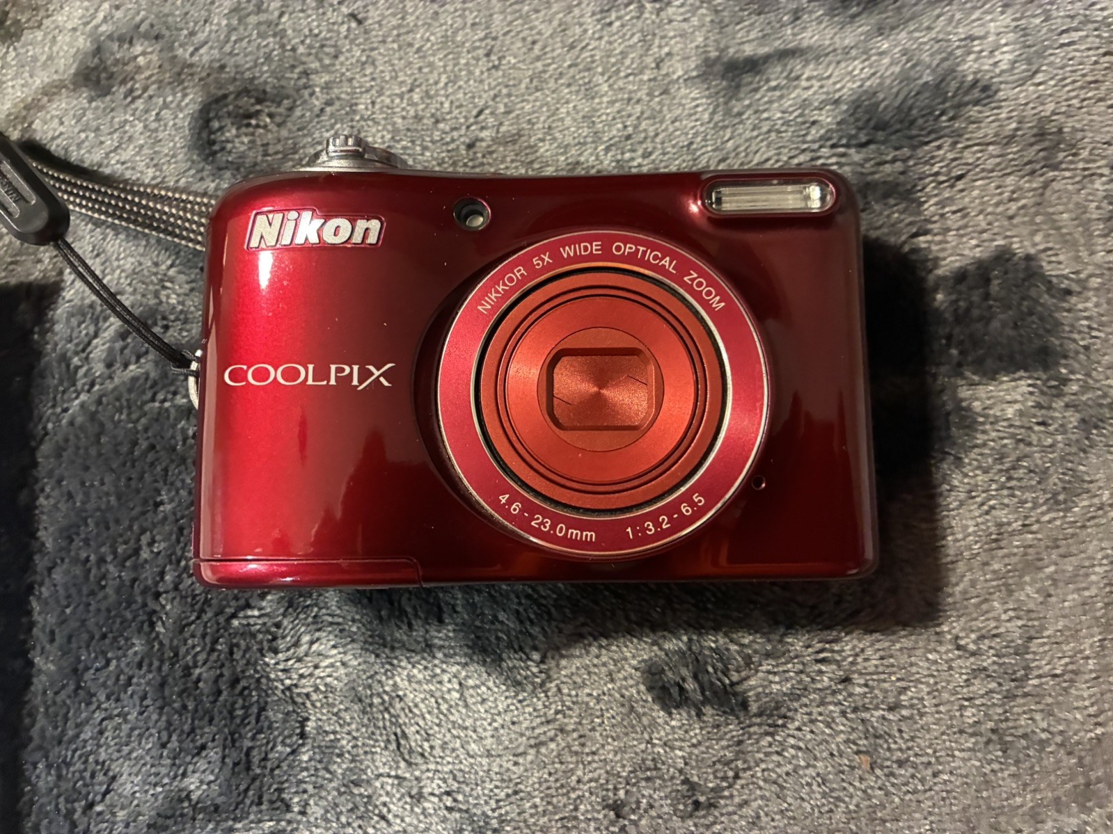 Nikon Coolpix L32 Red 20.1 Megapixel Digital Camera 5x Zoom Pristine Open Box