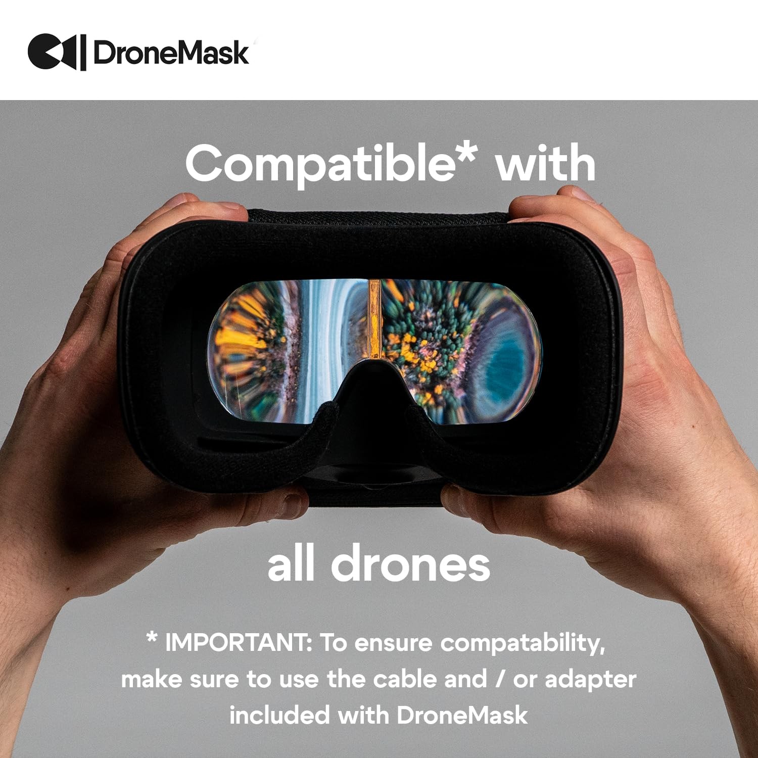 DroneMask 2 | FPV Goggles for All Camera Drones | Unibody Lens | HD FPV Goggles