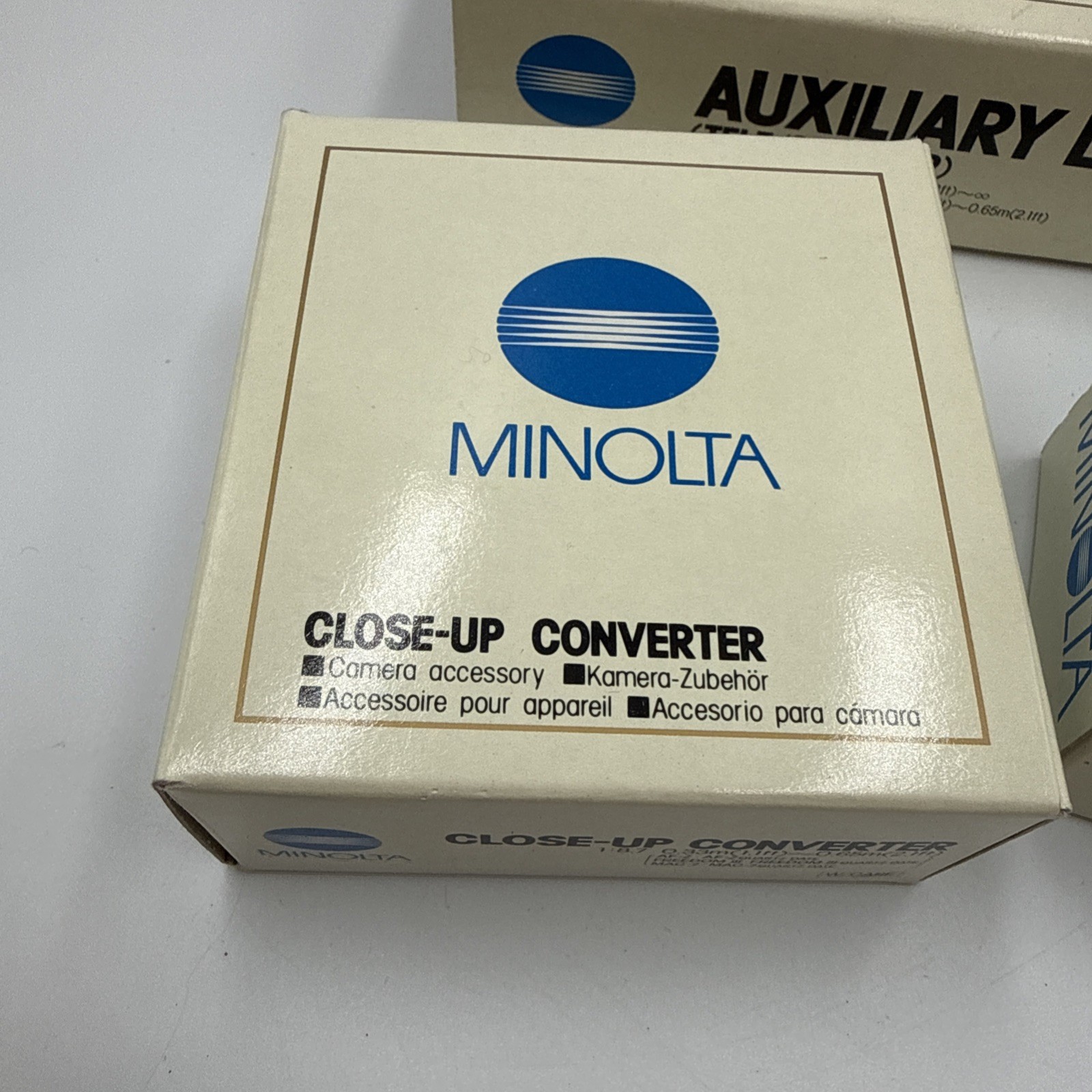 Auxiliary Lens Set Telephoto & Wide Angle For Minolta Freedom II – RARE NOS