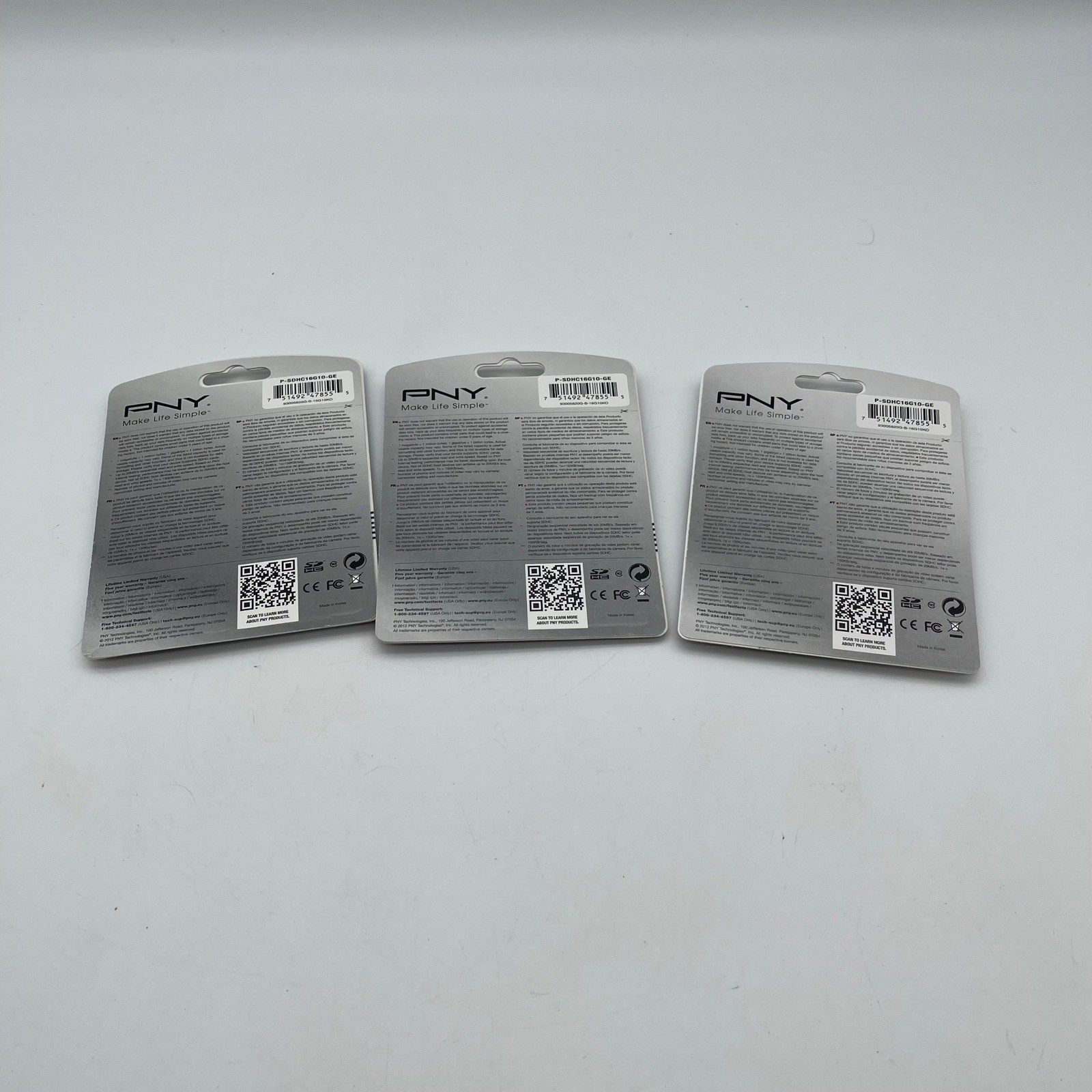 3 Pack PNY 16GB Professional High Speed SDHC Class 10 Memory Cards 20MB/s NEW