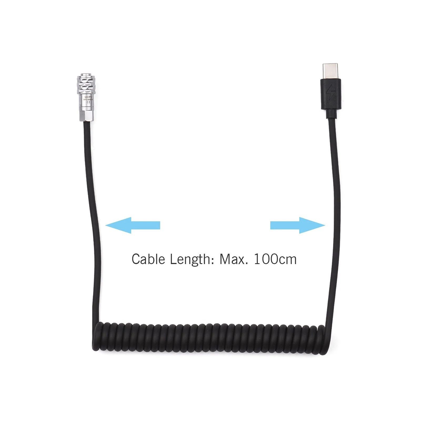 USB Type C PD Power Cord 2Pin to USB C Camera Battery Cable for Bmpcc4K 6K