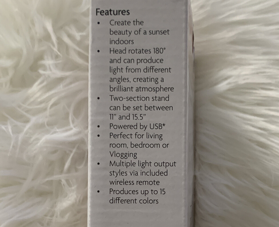 **Tik Tok Trend – Sunset Lamp** Sunpak Sunset Light