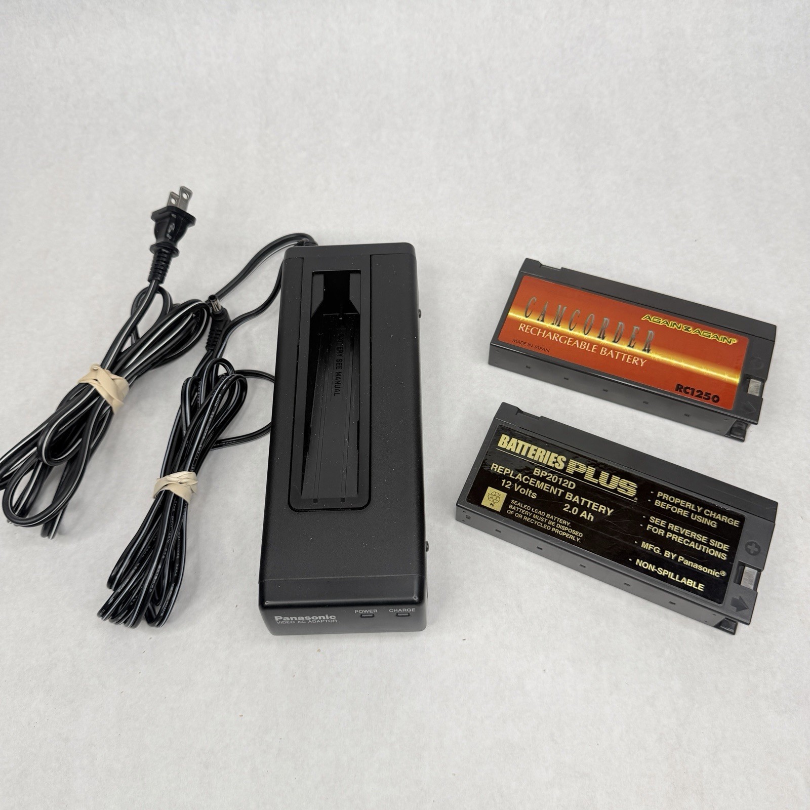 Panasonic PV-A24 Video AC Adaptor/Camcorder Power Supply w/ 2 Batteries* READ