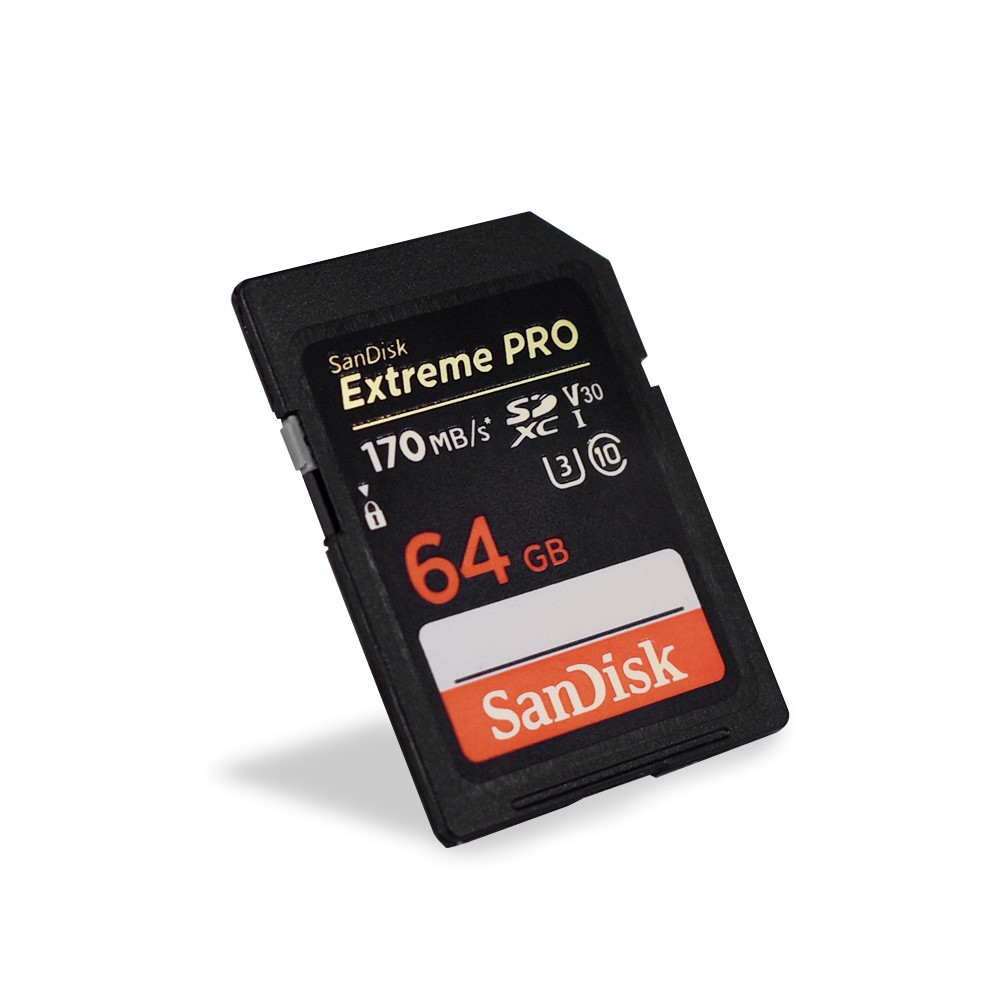 SanDisk 64GB Extreme PRO SD SDXC Card 170MB/s Class 10 UHS-1 U3 4K Memory V3