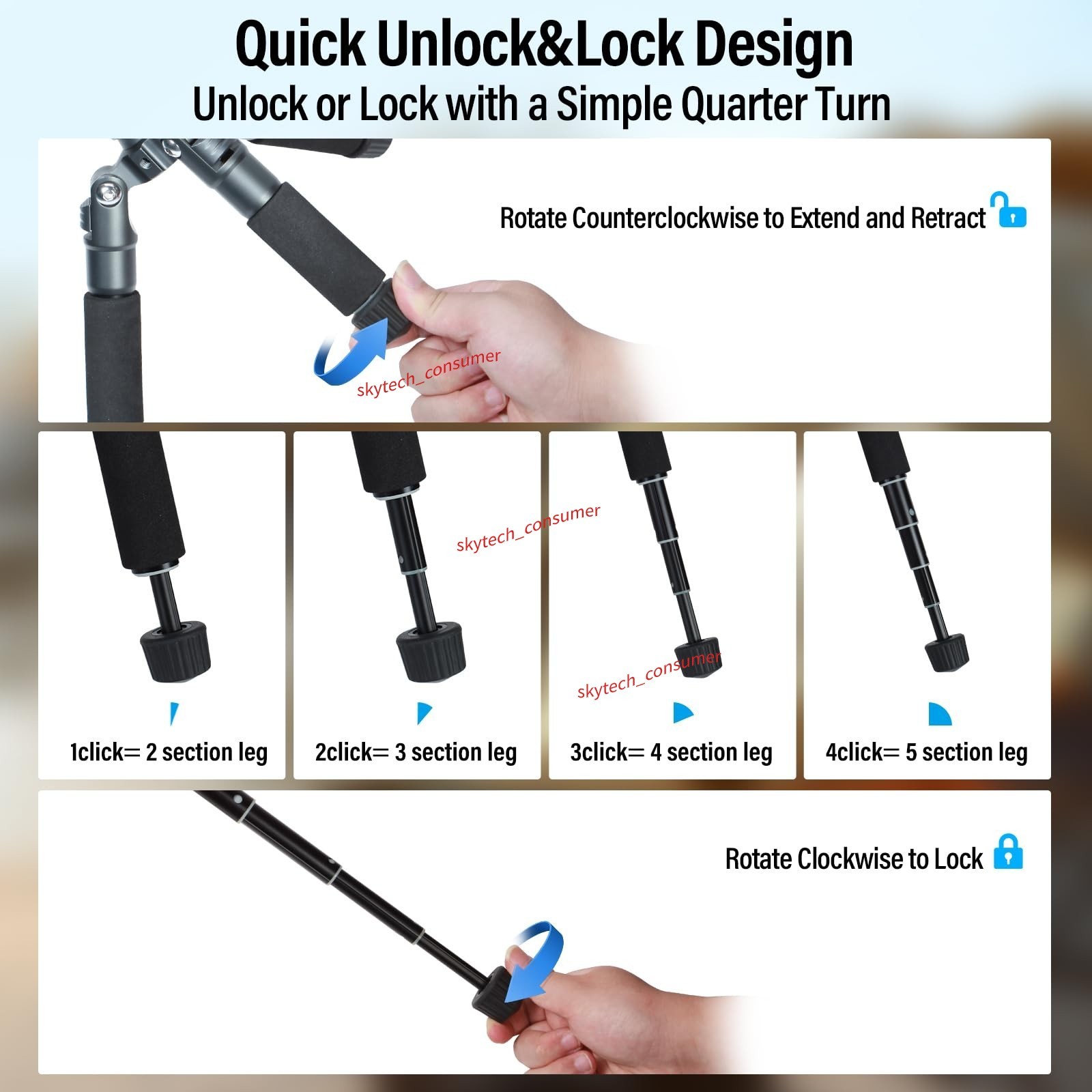 SIRUI Compact Mini Desktop Tripod, 20″ Aluminum Portable Small AM-TT50, gray