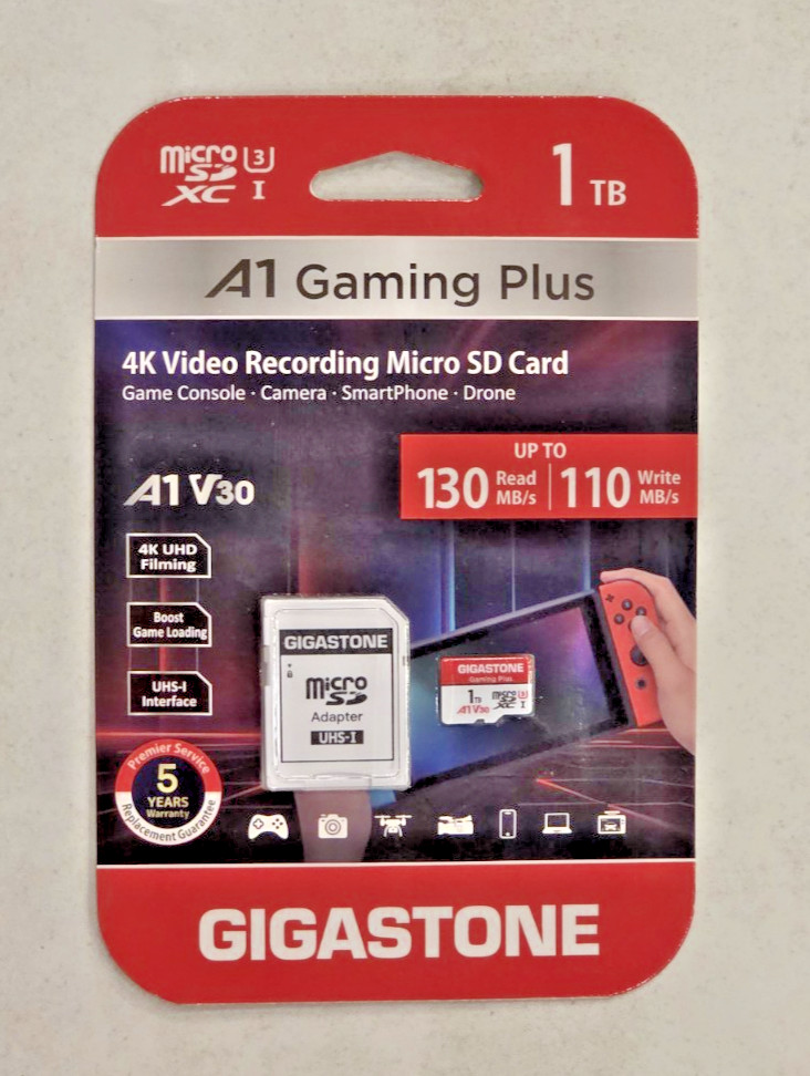 NEW✅Gigastone 1TB GAMING PLUS MicroSD card🔥GRADES A1, U3, V30, UHS-1, Class 10⭐