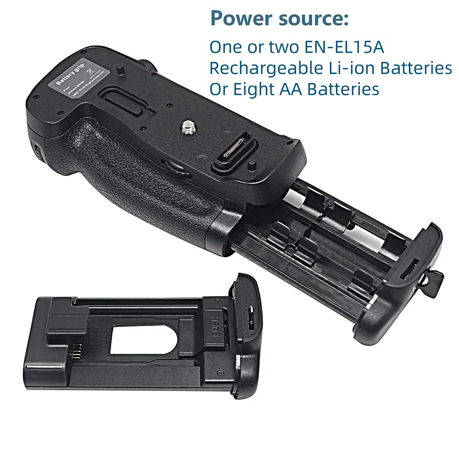 Black MB-D18 Vertical Battery Handle Grip Camera Accessories For Nikon D850