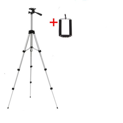 Camera Tripod Stand Cell Phone Holder Mount for iPhone Samsung Bluetooth Remote