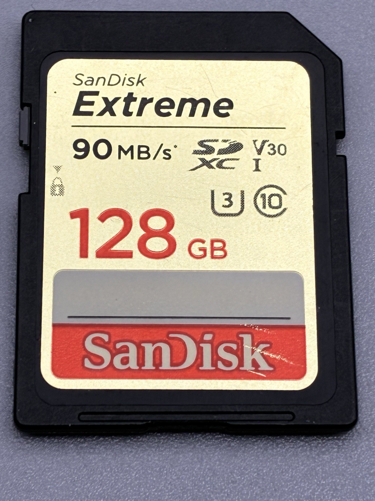 SanDisk Extreme SD Card 128GB 90MB/s Class 10 V30 SDXC