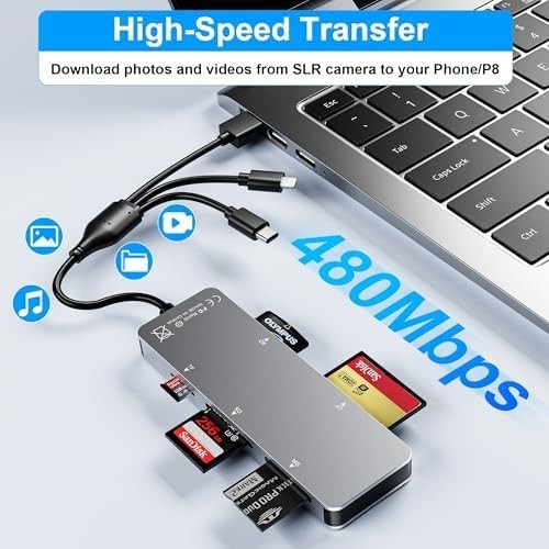 Memory Stick Pro Duo Adapter 5 In 1 Multi Memory Card Reader Supports SD/TF/CF