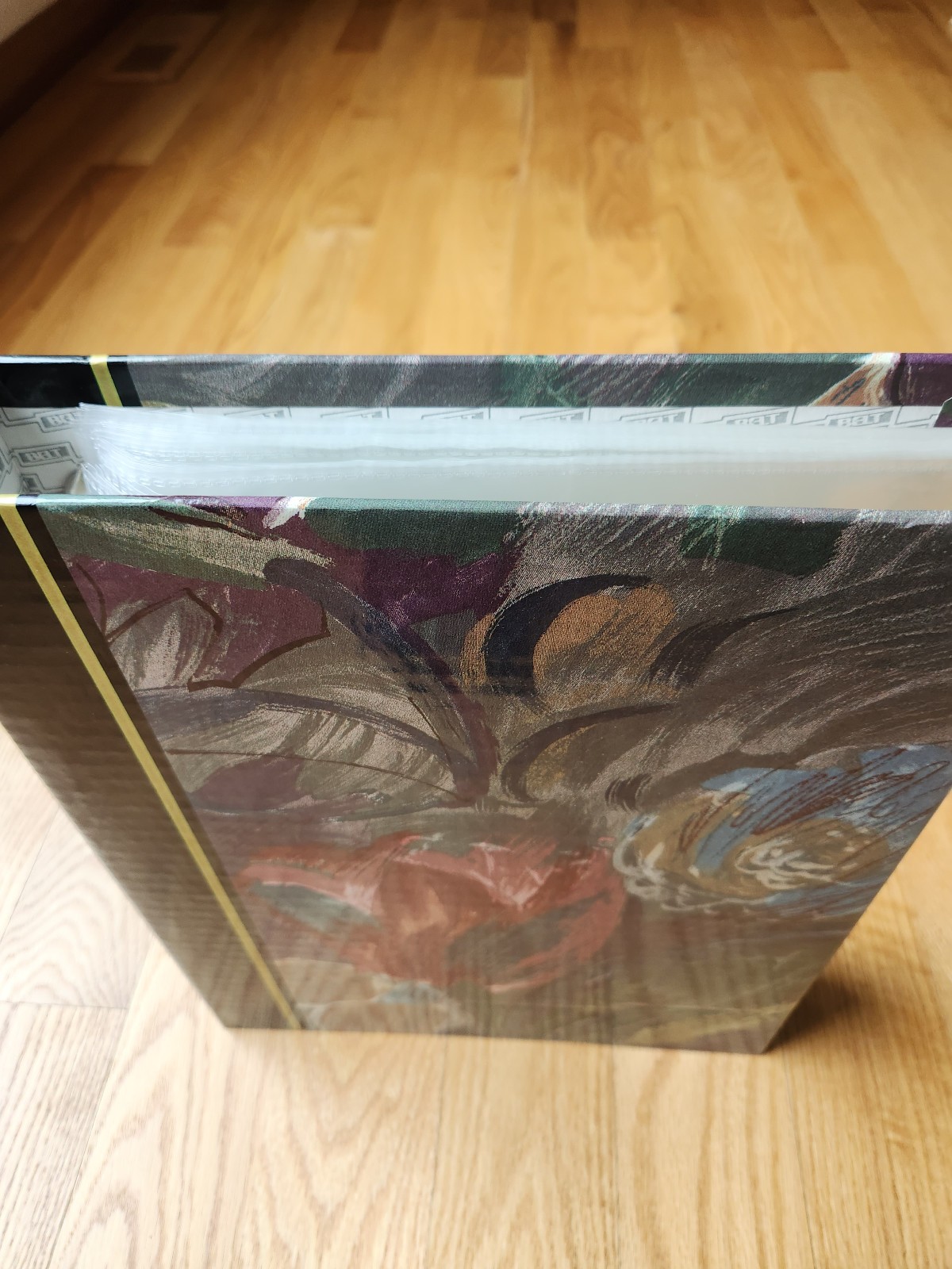 Belt Stationary Photo Album Ring Binder Vintage Flower Design Holds 4″x6″ Photos