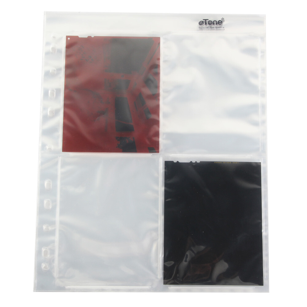 50X Archival Storage Sheets 4×5 Page Bag Ring Binder Archival B&W Film Negative