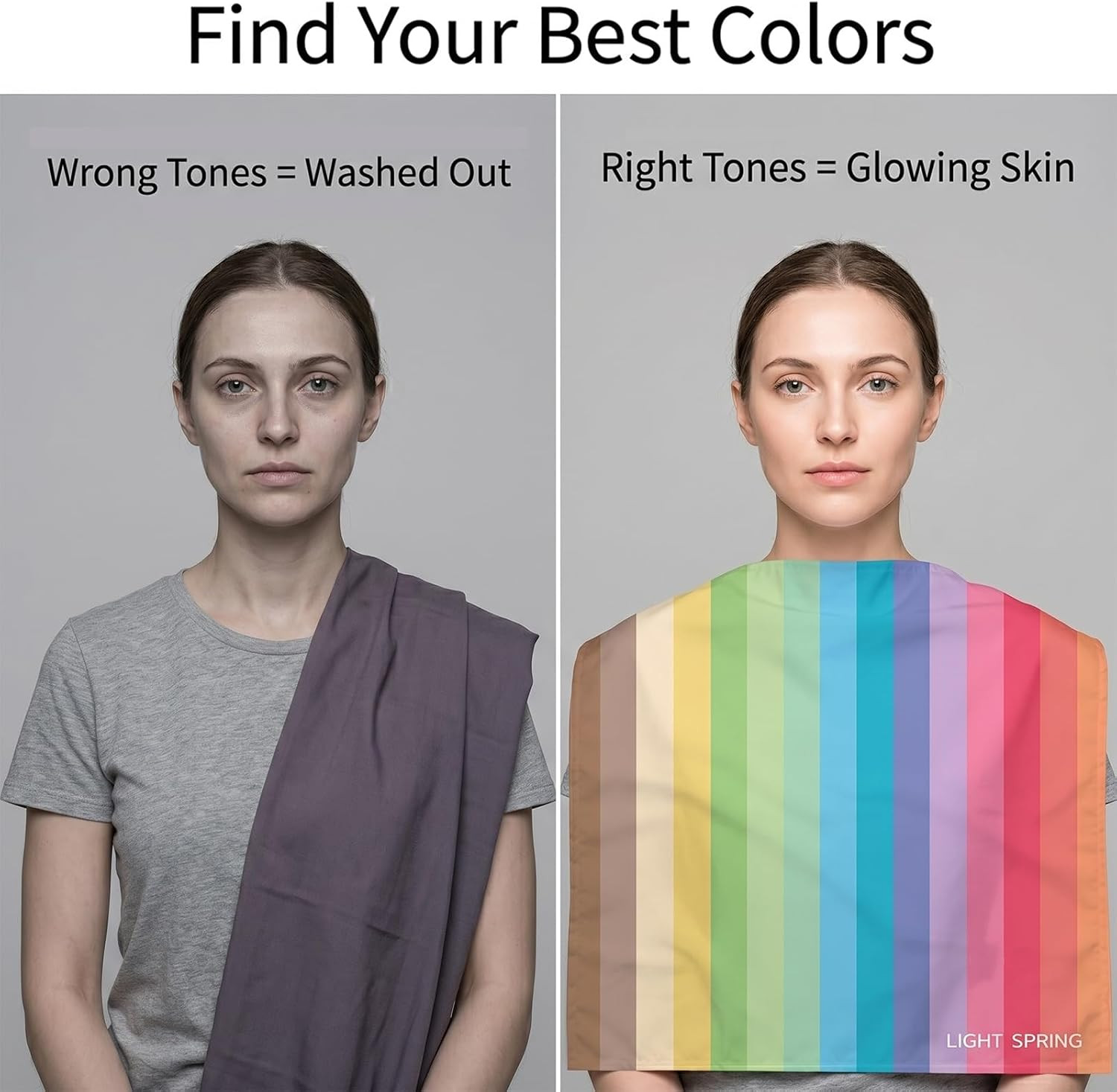 Color Analysis Draping Kit,Diy Season Color Analysis Drape – Find Your Best Colo
