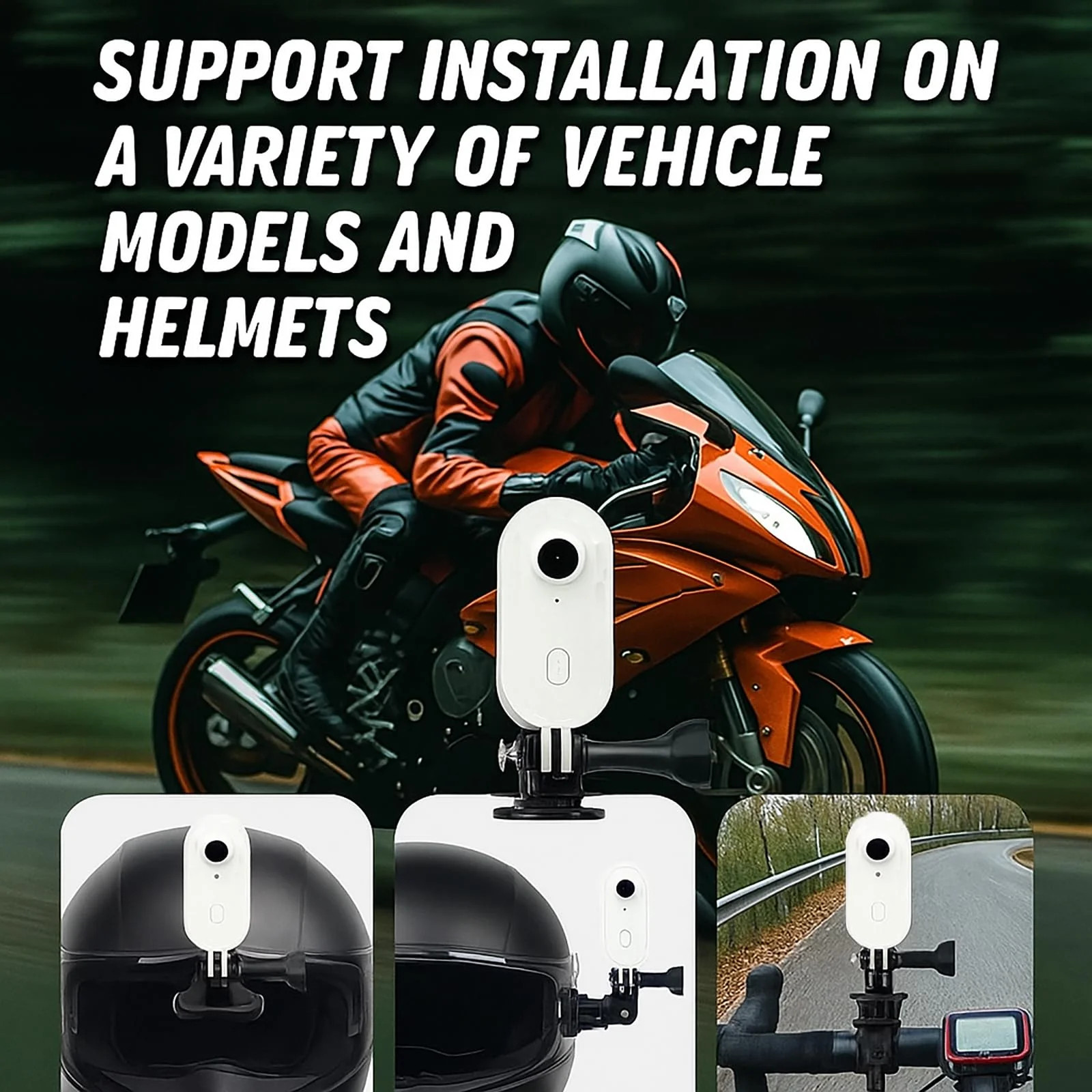 1080P HD Action Camera Motorcycle Helmet Wearable Body Cam for Video Recording