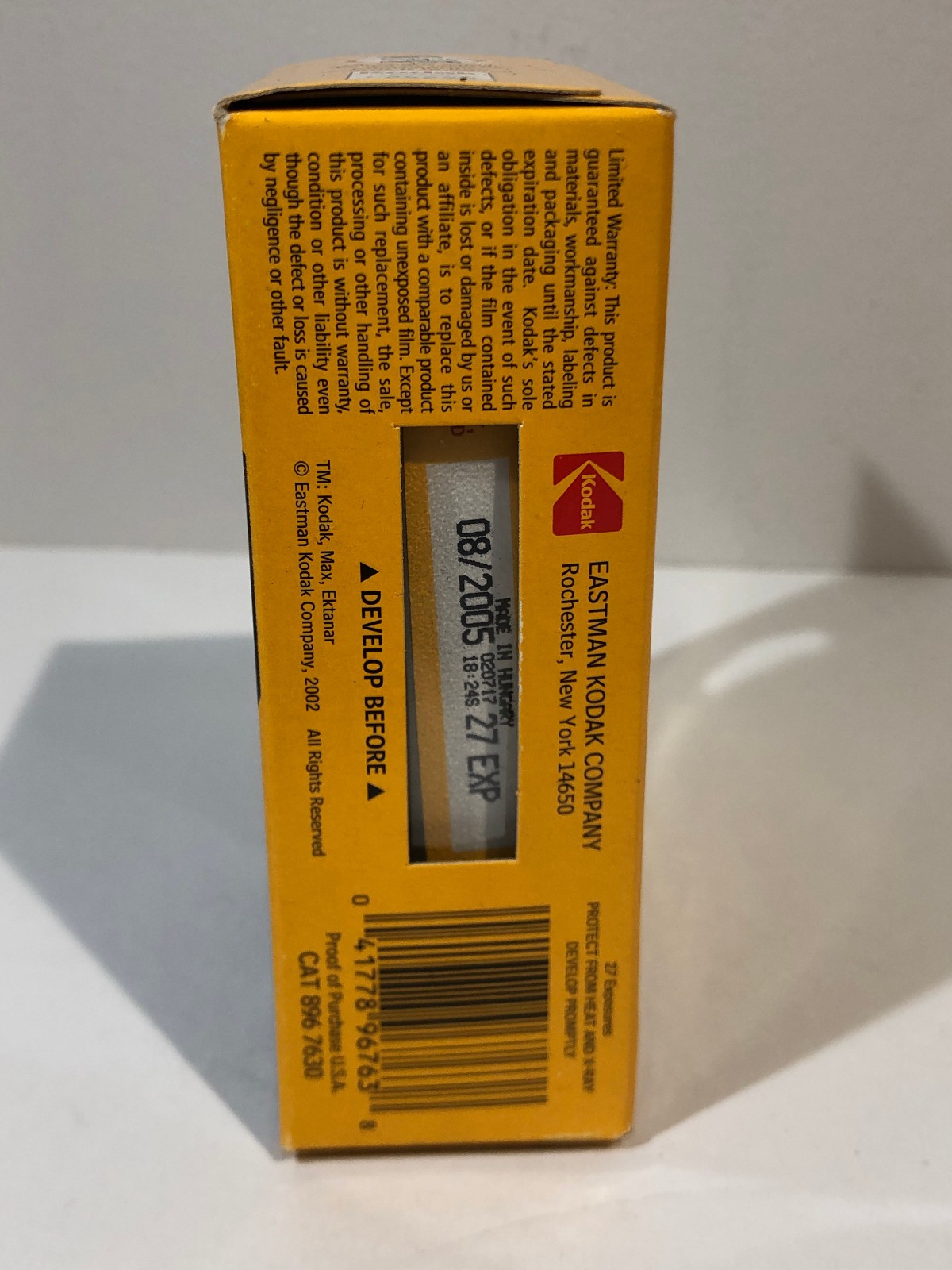 Kodak Black & White Disposable Camera 27 Exp Ektanar Lens EXP 2005 Vintage NEW