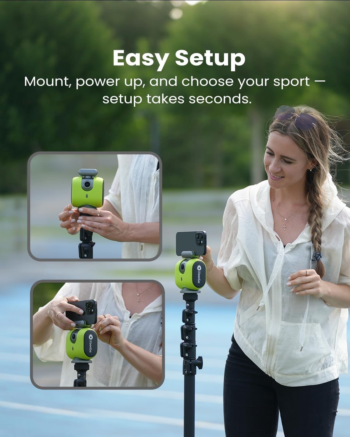 XbotGo Chameleon Rechargeable Sports Tracking AI Cameraman W/ Remote