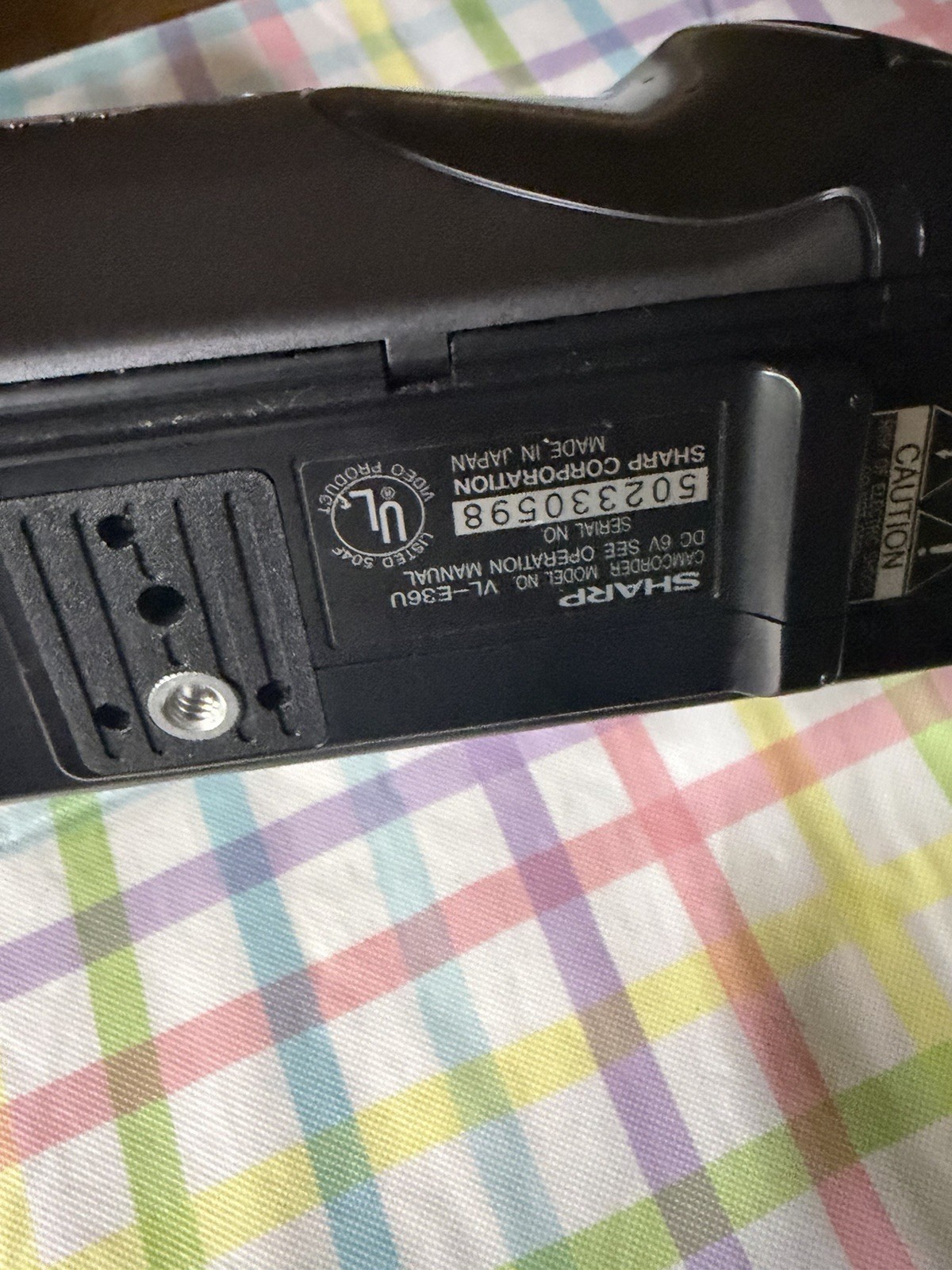 Sharp View cam Video Camera VL E36