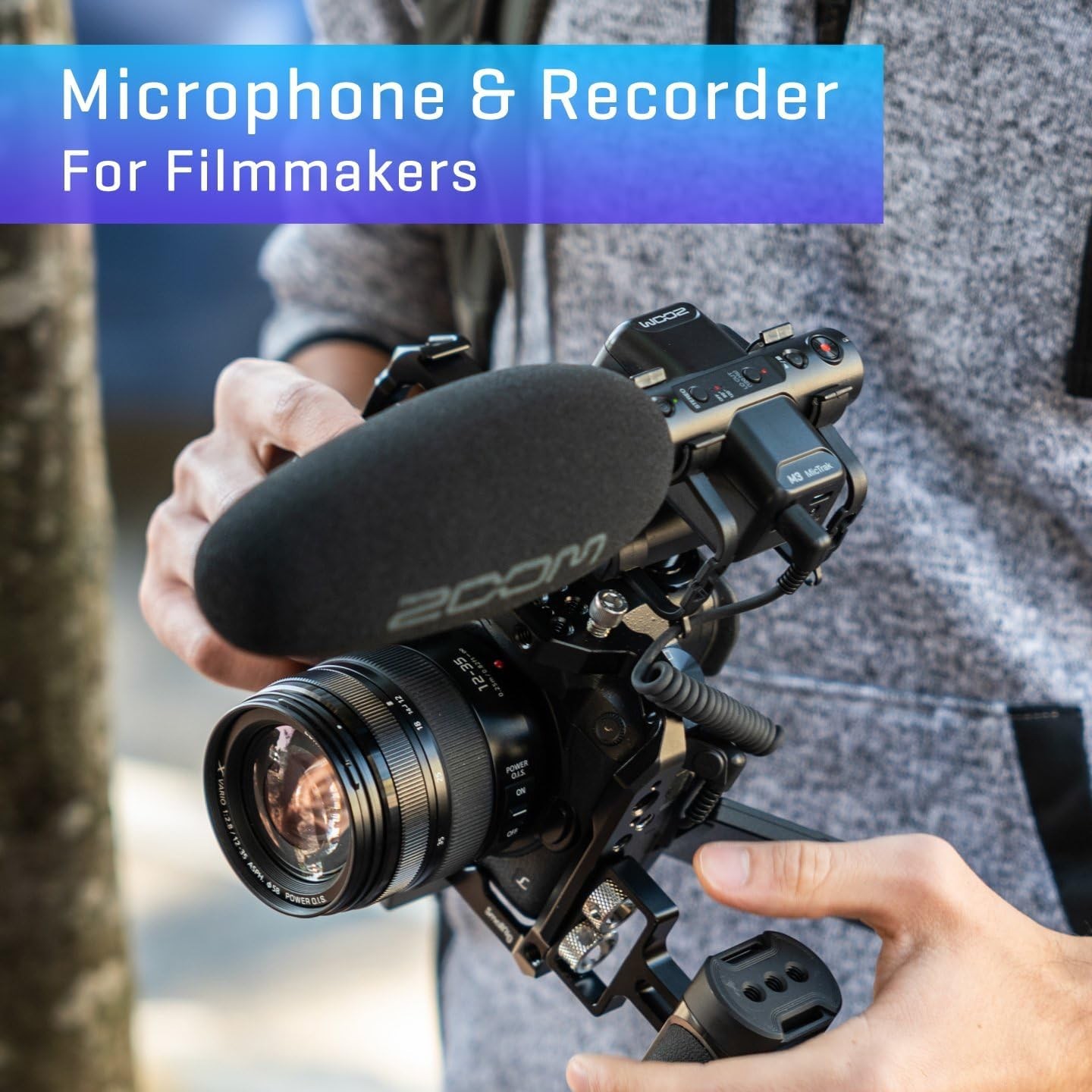 Zoom M3 MicTrak Stereo On-Camera Shotgun Microphone with 32-Bit Float NEW