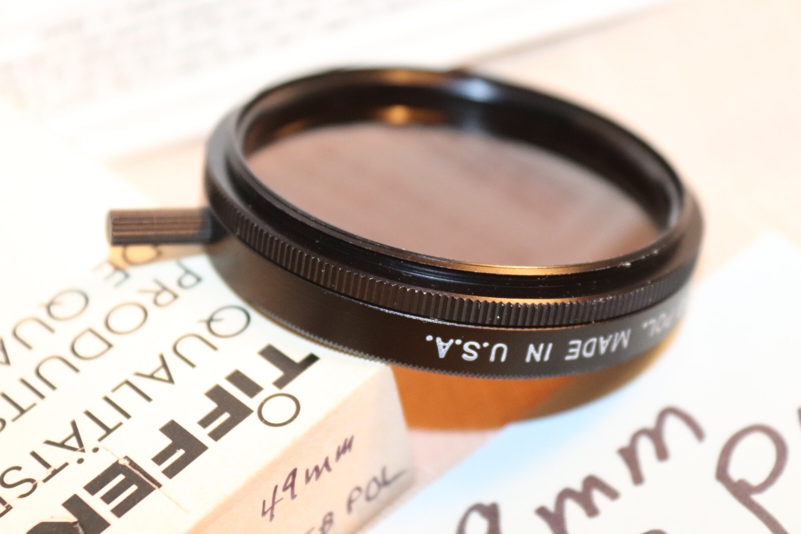 NEW Vtg TIFFEN 49mm 85B POL FILTER USA 49mm Combo 85B Warm & Linear Polarizer