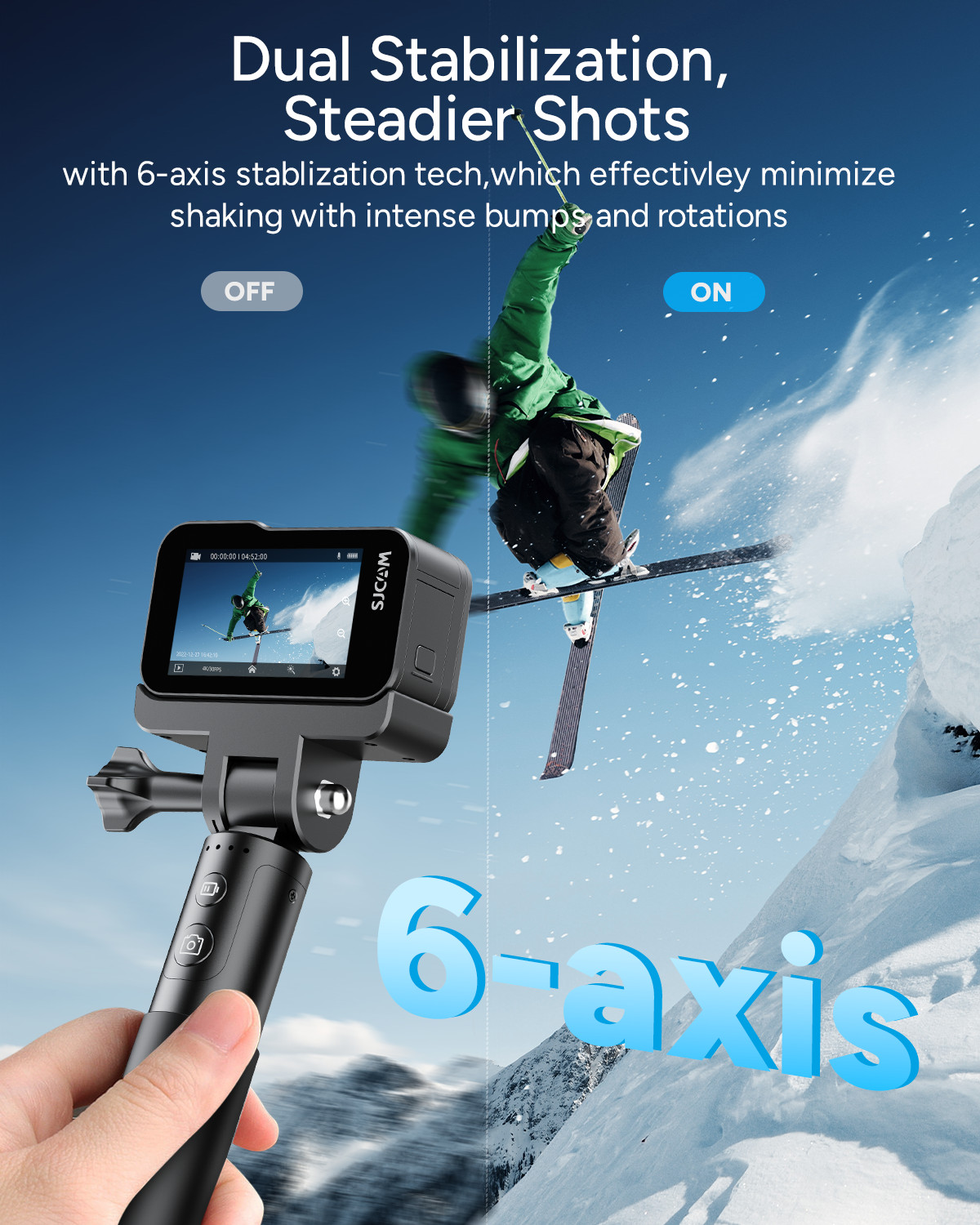 SJCAM SJ20 Dual Lens 4K Action Camera Night Vision 20MP Sport Camera Waterproof