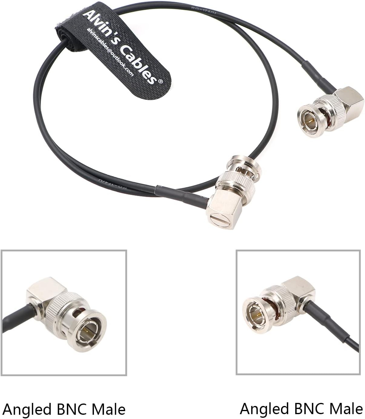 3G SDI Cable BNC Cable Thin Flexible for Sony FS5 FS7 FX6 Right Angle 60CM 2ft