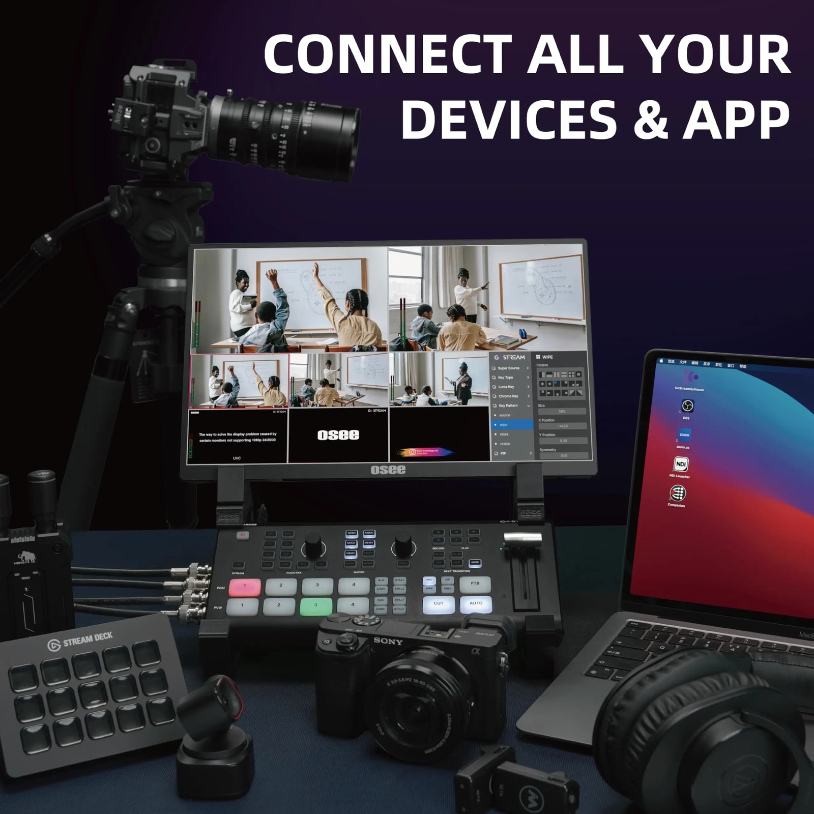 OSEE GoStream Duet Multiple Camera Video Switcher Dual SDI-HDMI Live Streaming