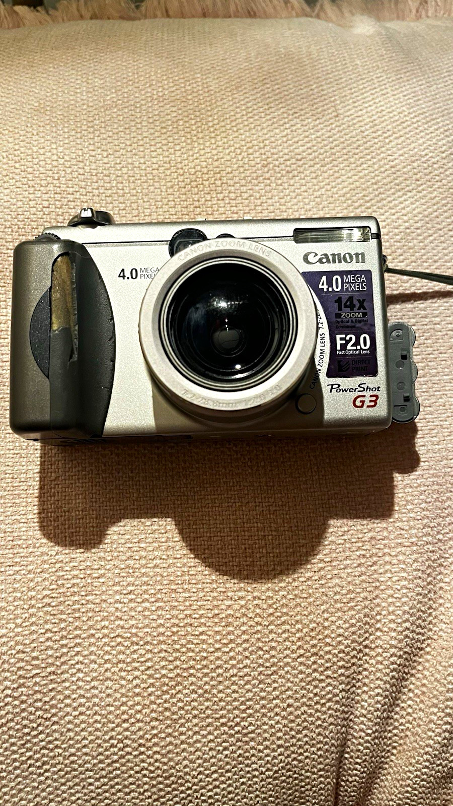 Canon PowerShot G3 4MP Compact Camera Silver 4x Zoom 1.8in LCD USB Bundle