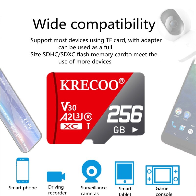 Ultra Memory SD Card 256GB UHS-I Class 10 4K Card with Adapter Speed 325Mb/s Lot