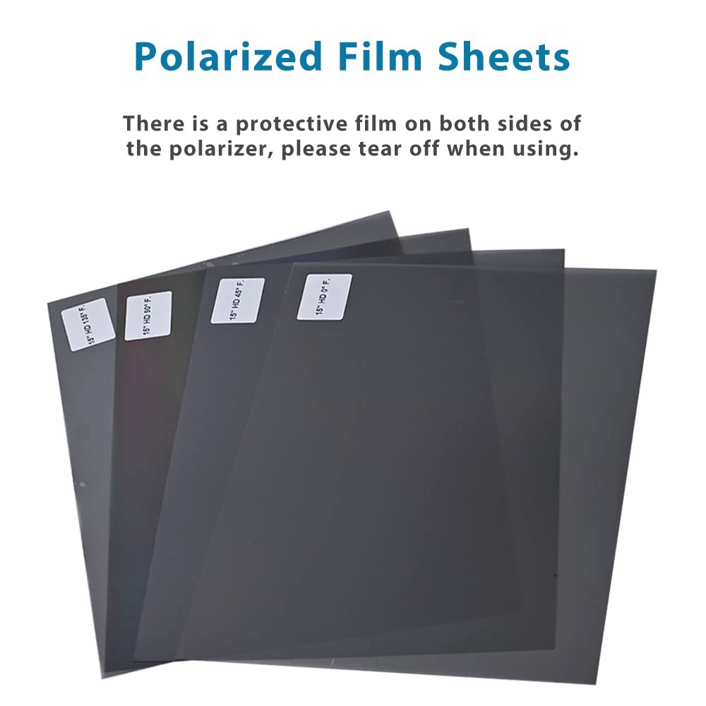 Adhesive Polarized Film Sheets 0/90/45/135 Degree Polarizer Linear Polarizing Fi