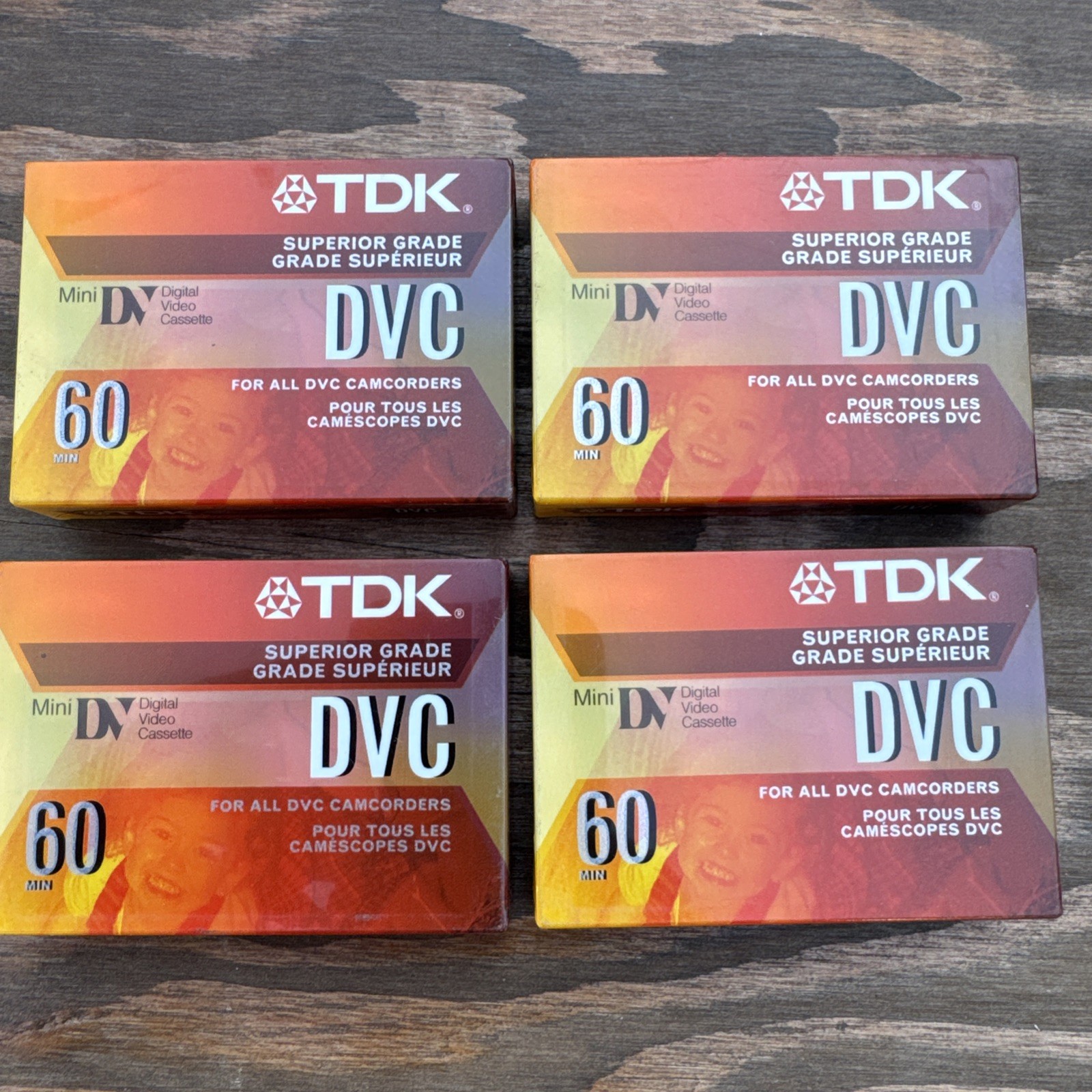 Lot 4 TDK 60 DVC Mini Digital Video Cassettes New/Sealed/NOS FREE SHIPPING