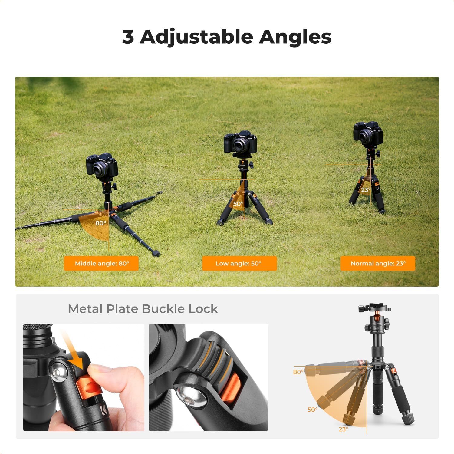K&F Concept 20.5” Desktop Mini Tripod for Camera for Camera Video Camcorder