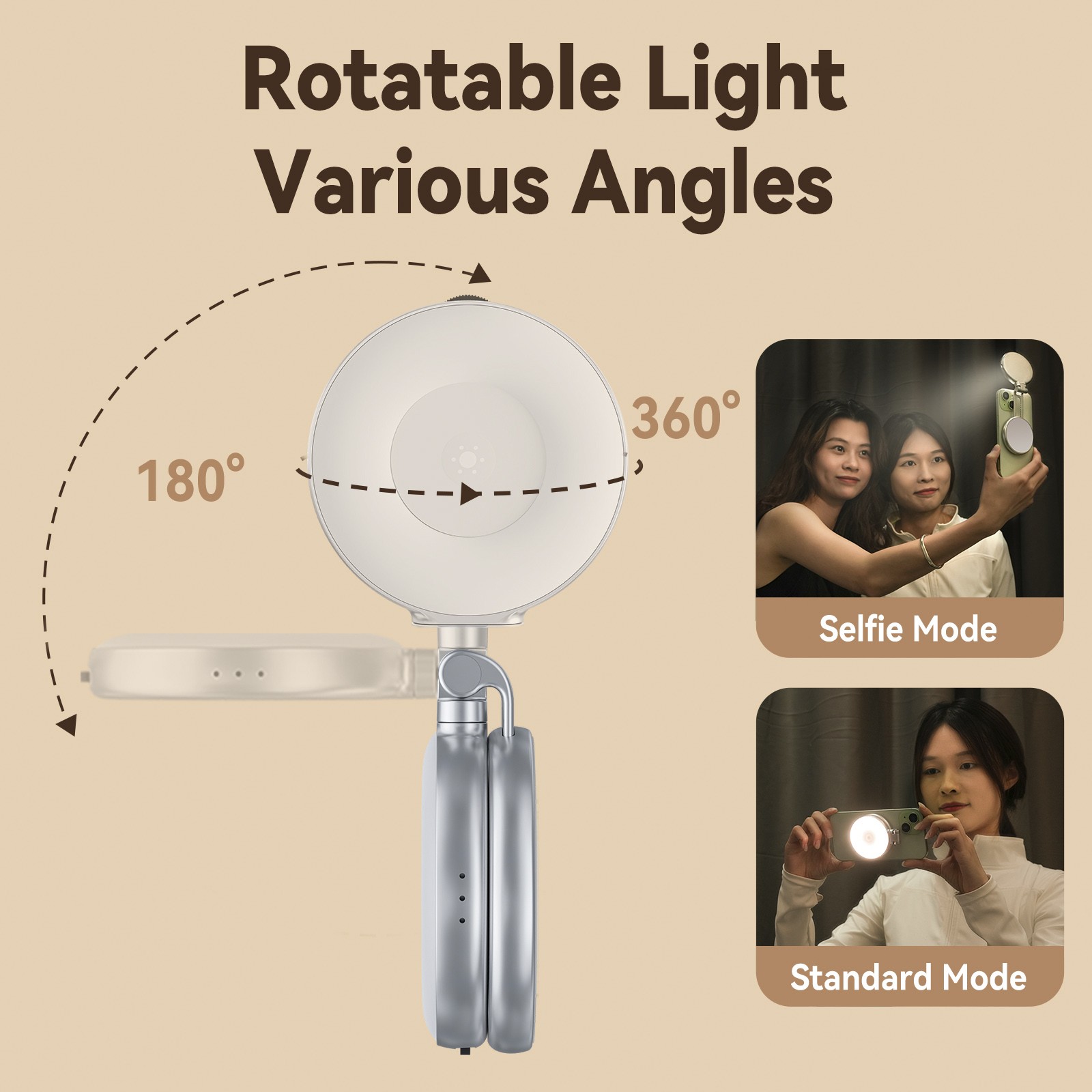 Mini Mobile Phone Magnetic Beauty Fill Light 3 Color Temperature Pocket Light A6