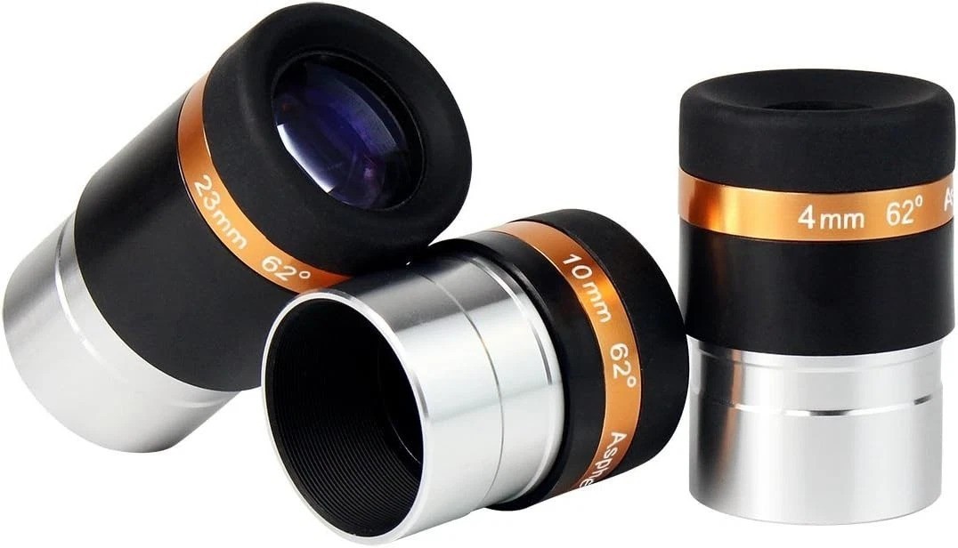 Telescope Eyepiece Set 4mm 10mm 23mm – Wide Angle Lens Kit